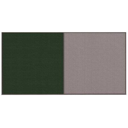 United Visual Products Enclosed Corkboard, 1 Door, 72"x36", 4" Fra UV3411-SATIN-FORBO